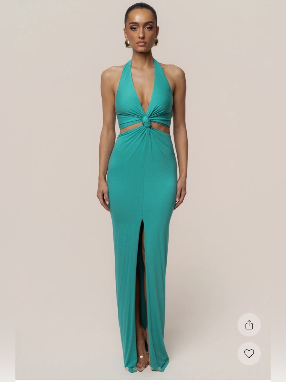 Jlux Teal Grande Evening Maxi Dress NWT